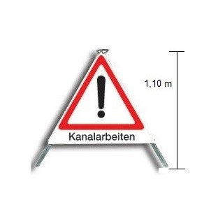 Faltsignal "Kanalarbeiten" Typ 110